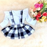 Kids Baby Girls Long Sleeve Lace 3 Piece Bodysuits Bodysuit Outfit Outfits Y1324