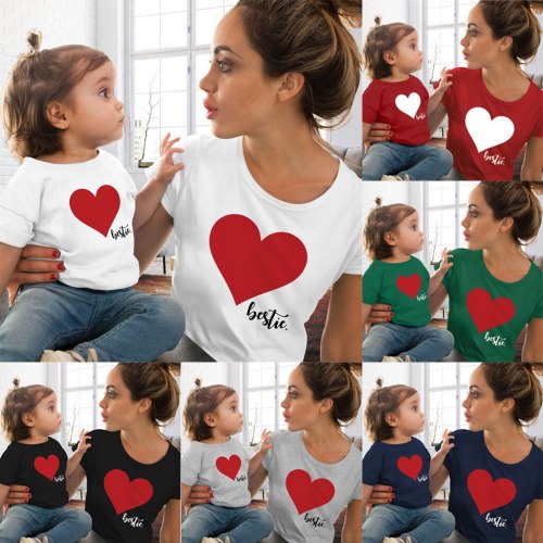 Family T Shirt Mother Daughter Clothes Mommy And Me Top Tops 201526