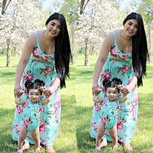 Mother And Me Baby Girl Floral Strap Dress Dresses 583243