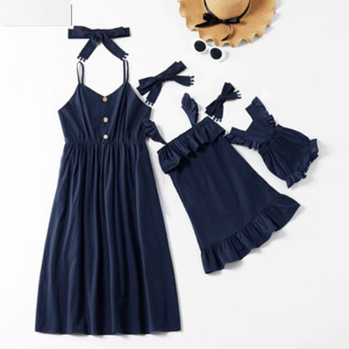 Mother And Daughter Dresses Baby Rompers Sisters Matching Outfits 978899