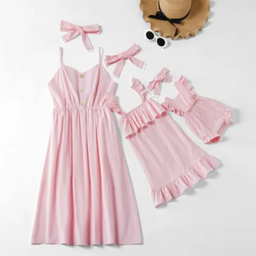 Mother And Daughter Dresses Baby Rompers Sisters Matching Outfits 978899