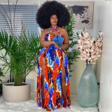 Summer Women Digital Printed Sexy Dress Dresses P507586