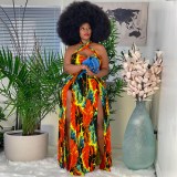 Summer Women Digital Printed Sexy Dress Dresses P507586