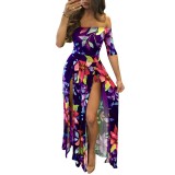 Fashion Summer Women Flower Printed Dress Dresses S307485