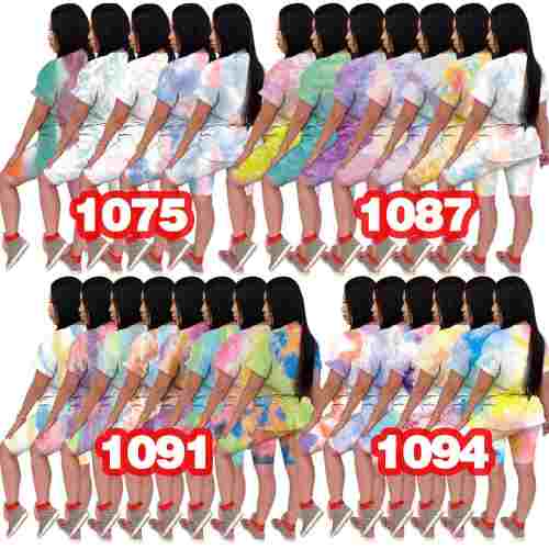 Women 2 Piece Print Tie-Dye Bodysuits Bodysuit Outfit Outfits M107586