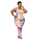 Women's Fall Tie Dye Printed Bodysuits Bodysuit Outfit Outfits P505162