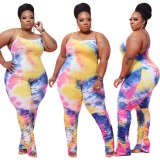 Women's Fall Tie Dye Printed Bodysuits Bodysuit Outfit Outfits P505162