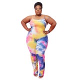 Women's Fall Tie Dye Printed Bodysuits Bodysuit Outfit Outfits P505162