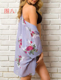 Women's Printed Seaside Sunscreen Shirt Shawls LWZ00991010