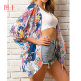 Women's Printed Seaside Sunscreen Shirt Shawls LWZ00991010