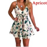 Fashion Sexy Women Sleeveless V-Neck Printed Short Dress Dresses YY001223