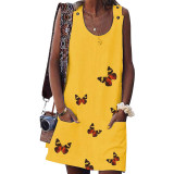Fashion Gray Color Pencil Butterfly Dress Dresses LWZ902233