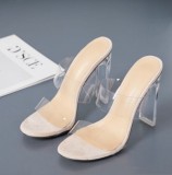 Sexy High Heels Women PVC Transparent Shoes Heels Sandals 133142