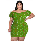 Summer Sexy Off-Shoulder Print Dress Dresses D107687