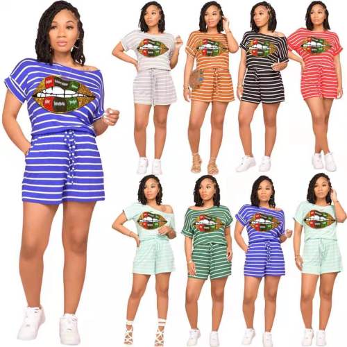 Summer Women Stripe Bodysuits Bodysuit Outfit Outfits TP05667