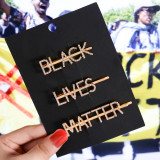 Hot Sale Black Lives Matter Star Heart Hollow Hairpin Hairpins S49510