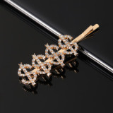 Words Bling Bobby Rhinestone Crystal Letter Hairpin Hairpins 707283