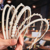 Women Wedding Party Bridal Full Pearl Headband Headbands S18697