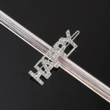 Crystal Letter Women Party Wedding Metal Hairpin Hairpins 707081