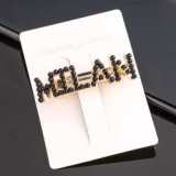 Fashion Gold Word Barrettes Bling Rhinestone Hairpin Hairpins 706071