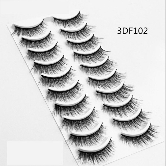 10 Pairs Mink Lashes 3D Natural Full Volume False Eyelashes 3DF10213