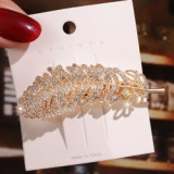 Female Temperament Diamond Feather Hairpin Hairpins S12839