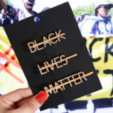 Hot Sale Black Lives Matter Star Heart Hollow Hairpin Hairpins S49510