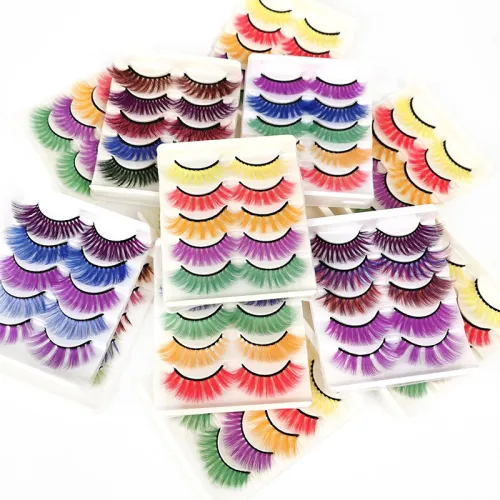 3D Colorful False Colored Mink Eyelashes