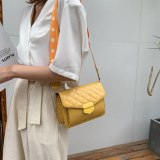 Women PU Leather Wide Shoulder Strap Square Handbags 605263