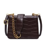 Crocodile Pattern Chain Small Square PU Leather Women's Handbags 962132