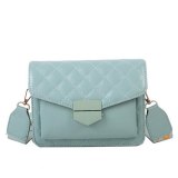 Women PU Leather Wide Shoulder Strap Square Handbags 605263