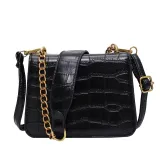 Crocodile Pattern Chain Small Square PU Leather Women's Handbags 962132