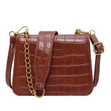 Crocodile Pattern Chain Small Square PU Leather Women's Handbags 962132