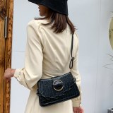Women PU Leather Crossbody Chains Messenger Handbags 604051