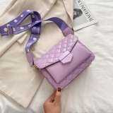 Women PU Leather Wide Shoulder Strap Square Handbags 605263