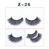 Fashion Colorful Mink Velvet False Eyelashes I9-Z2637