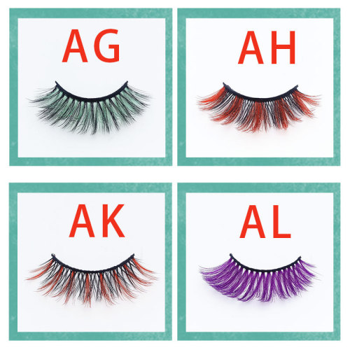 Fashion Colorful Mink Velvet False Eyelashes AD-AL