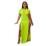 Fashion Short Sleeve Sexy Beach Dress Dresses SMR9309110