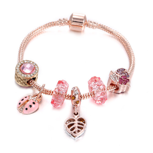 Women Rose Gold Rhinestone Crystal Bracelet Bracelets S0991010