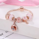 Women Crystal Charm Bracelet Heart Bracelets S10112