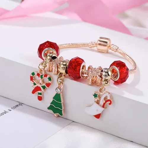 Stainless Steel Bracelet With Gold Pink Gradient Butterfly Bracelet Bracelets S08697