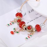 Fashion Christmas Red Candy Reindeer Pendant Bracelet Bracelets SZ00516