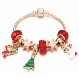 Stainless Steel Bracelet With Gold Pink Gradient Butterfly Bracelet Bracelets S08697