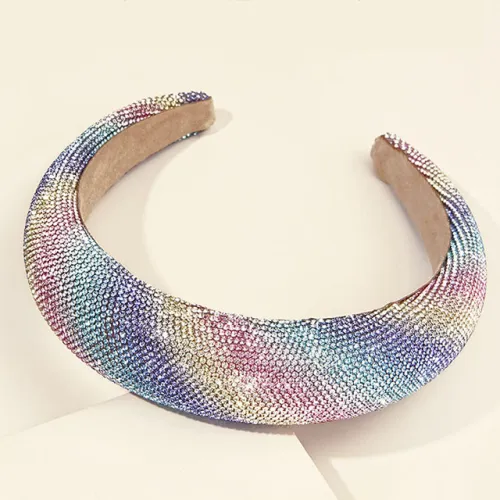 Fashion Rhinestone Rainbow Goddess Headband Headbands 394556
