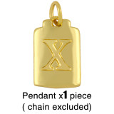 18K Gold Plated Personality Lucky Letter A-Z Pendant Necklaces nks3647