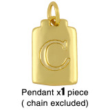 18K Gold Plated Personality Lucky Letter A-Z Pendant Necklaces nks3647