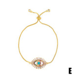 18k Rainbow Zircon Evil Eye Charm Bracelet Bracelets brb5465