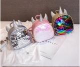 Gold Silver Sequins Unicorn Backpack Fashion Laser PU Leather Bags