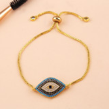 18k Rainbow Zircon Evil Eye Charm Bracelet Bracelets brb5364