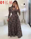 Summer Women Long Dress O-neck Bandage Dresses YY102233
